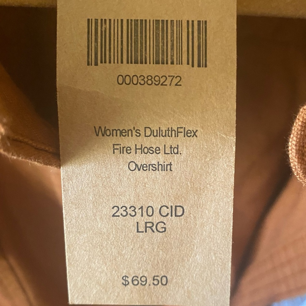 DULUTHFLEX FIRE HOSE LTD UNTUCKED OVERSHIRT SIZE LARGE IN CIDER - Picture 11 of 15